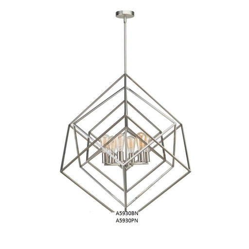 Avista Lighting Inc Avista Geometric 30" Chandelier Polished Nickel