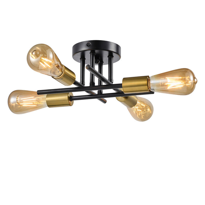 Essex Celling Light 4-light Black & Soft Gold (plated) | A6604BKSG