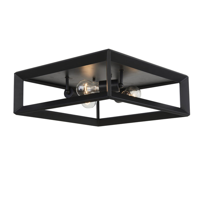 Metro 16" Flush Mount Black | A7033BK