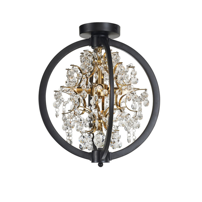 Belair Semi -flush 14" Black & Gold | A7244BKGD