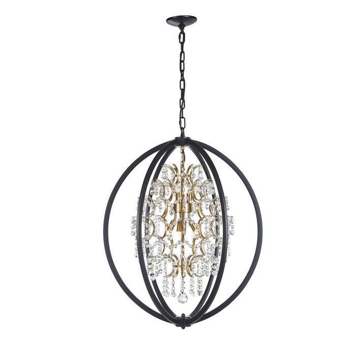 Belair Chandelier 24" Black & Gold | A7255BKGD