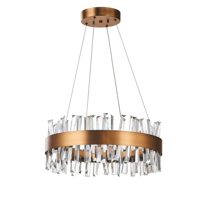 Geo Chandelier 20" Antique Brass-led | A7820AB