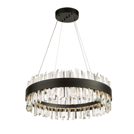 Geo Chandelier 24" Black-led | A7824BK