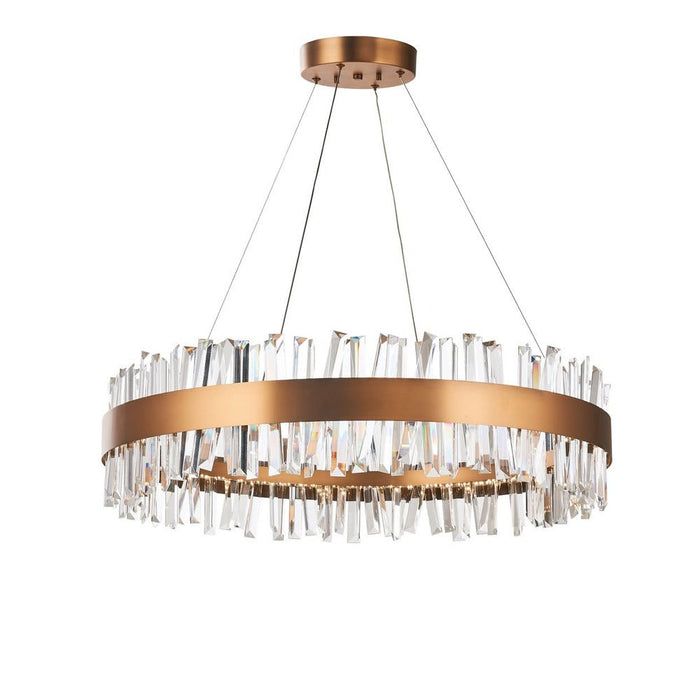 Geo Chandelier 30" Antique Brass-led | A7830AB