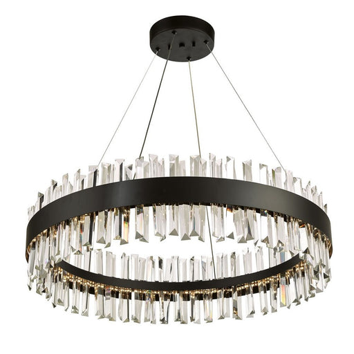 Geo Chandelier 30" Black-led | A7830BK