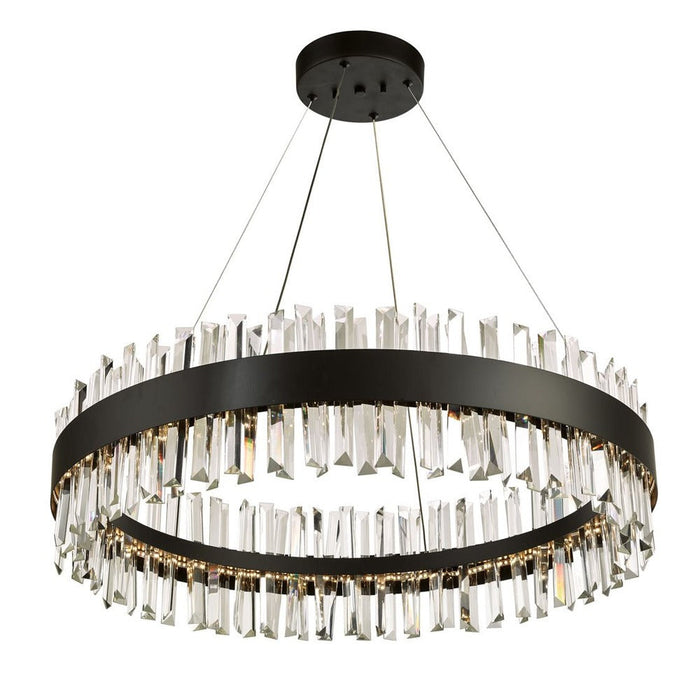 Geo Chandelier 30" Black-led | A7830BK