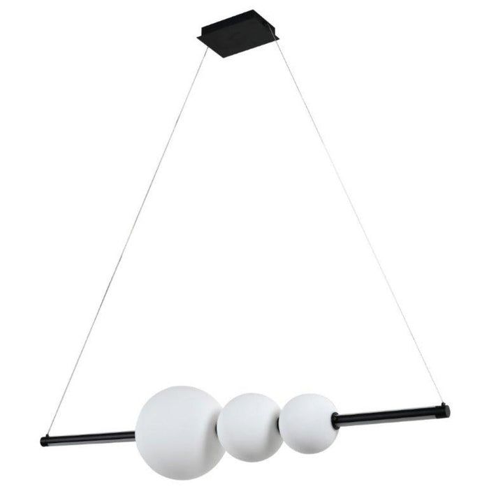 Avista Globe Chandelier Opal Glass -black | A8248OPBK
