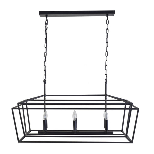 Avista Clarkson 20"  Linear Chandelier Black | A8857BK