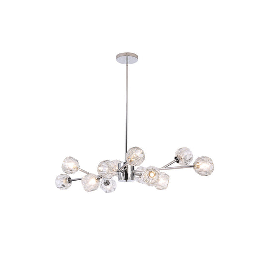 Hampton Linear Chandelier 12-light Chrome | A8912CH