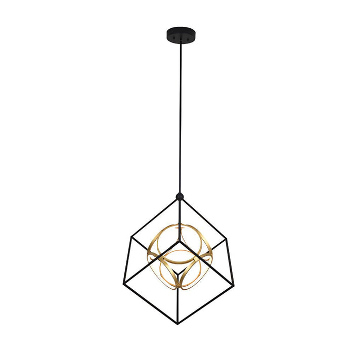 Uptown 38" Chandelier Black & Gold-led | A9230BKGD