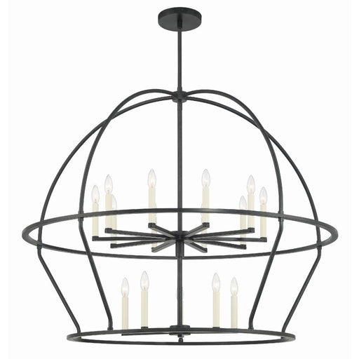 Crystorama Abbott 15 Light Black Chandelier