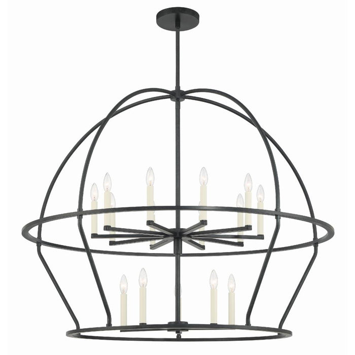 Crystorama Abbott 15 Light Black Chandelier