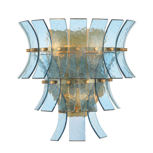 Abigail 3 Light Aged Brass Sconce | ABI-2002-AG-BL