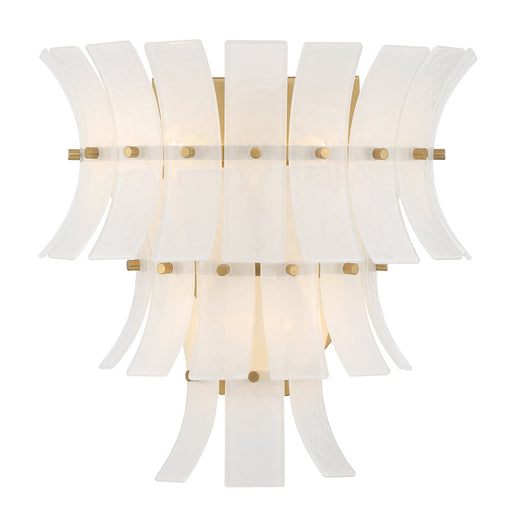 Abigail 3 Light Aged Brass Sconce | ABI-2002-AG-WH