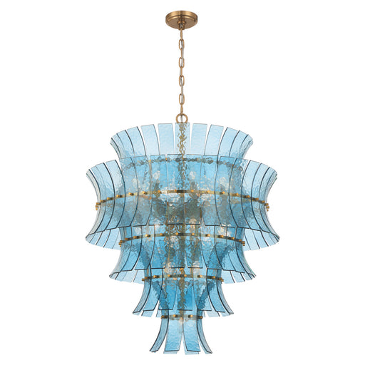 Abigail 21 Light Aged Brass Chandelier | ABI-2008-AG-BL