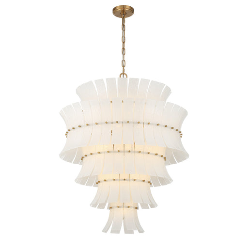 Abigail 21 Light Aged Brass Chandelier | ABI-2008-AG-WH