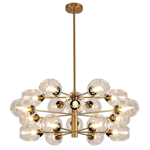 18lt Halogen Chandelier, Vb W/ Champagne Glass | ABI-3318C-VB-CHN