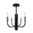 Avalon 4 Light Semi Flushmount Brushed Nickel & Black | AC10624BN