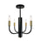 Verona 4 Light Semi Flushmount Vintage Brass & Black | AC10624VB