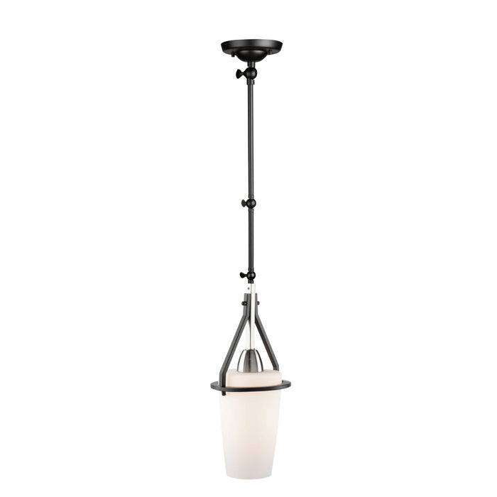 Brydon 1 Light Sconce/ Pendant Black And Brushed Nickel (cylinder Glasswre) | AC11241NB