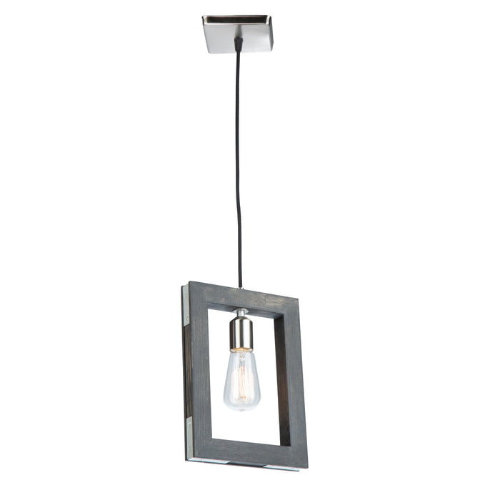Gatehouse 1 Light Pendant (dark Pine & Brushed Nickel) | AC11651BN