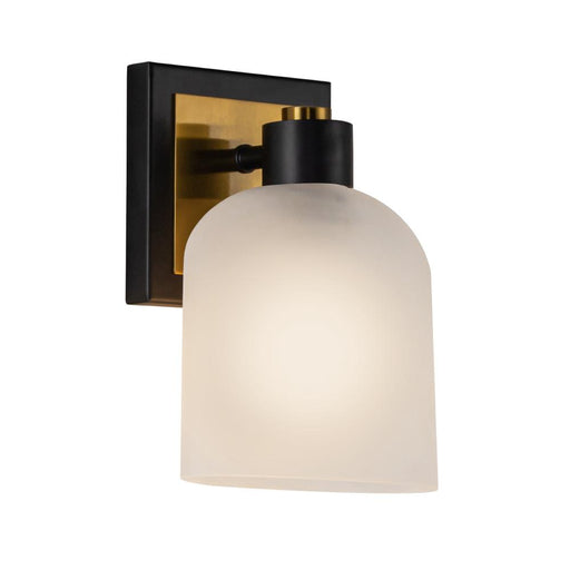 Artcraft Lyndon Collection 1-Light Bathroom Sconce Black and Brushed Brass