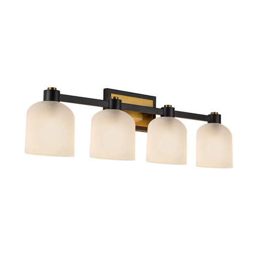 Artcraft Lyndon Collection 4-Light Bathroom Black and Brushed Brass