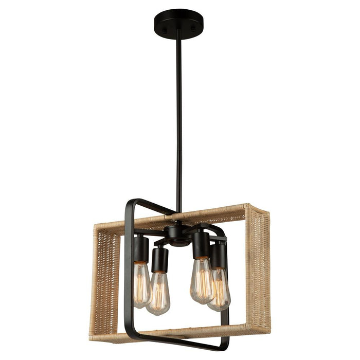 Artcraft Perris 4 Light Pendant Black