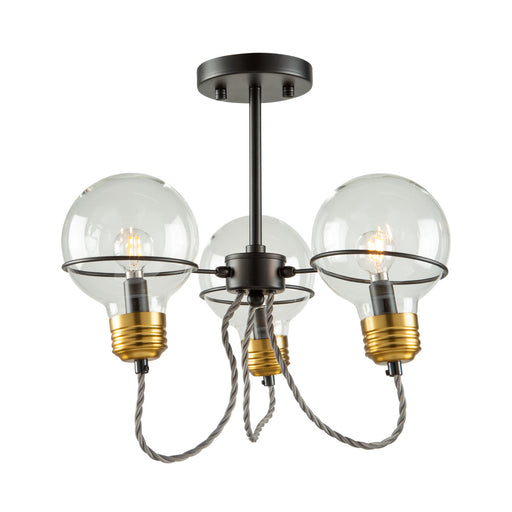 Martina 3 Light Semi- Flush Mount | AC11723BK