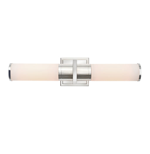 Positano Collection 2-light Bathroom Vanity Light Polished Nickel And White Glass | AC11772WN
