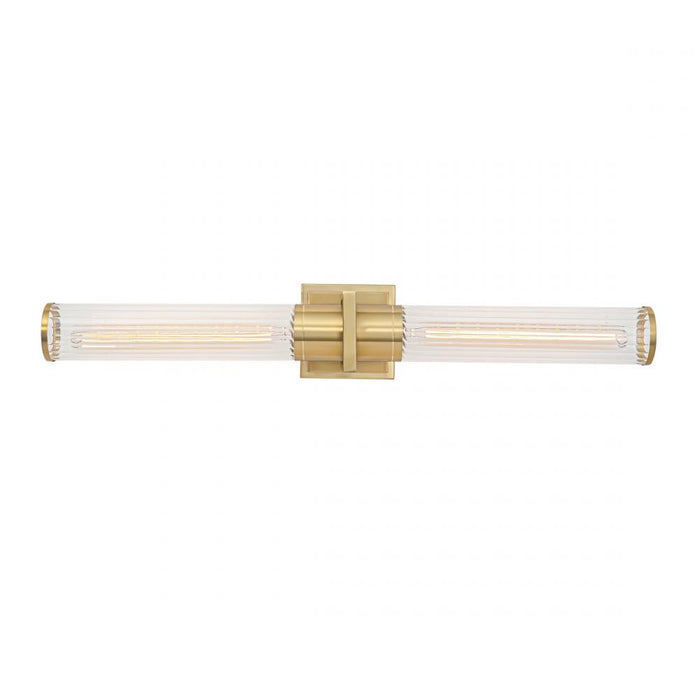 Positano - 2-light Bathroom Vanity Light - Clear Glass/satin Brass | AC11773CB