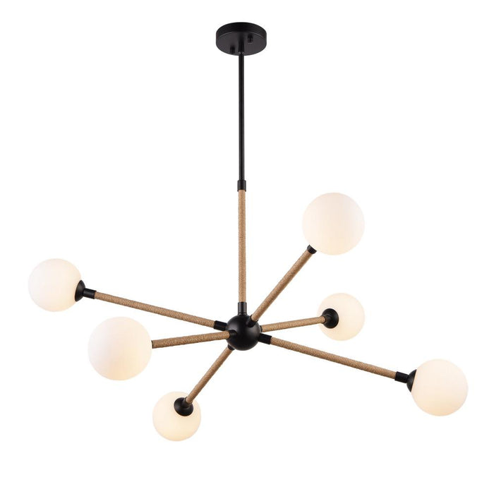 Artcraft Capilano Collection 6-Light Chandelier Black