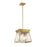 Artcraft Lucian 4 Light Chandelier 12" Diameter Brushed Brass