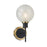 Artcraft Gem Collection 1-Light Sconce Black and Brushed Brass