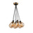Gem Collection 7-light Pendant With Amber Glass Black And Brushed Brass | AC11877AM