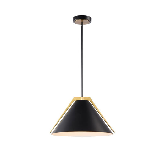 Artcraft Baltic Collection 1-Light Pendant Black and Brushed Brass