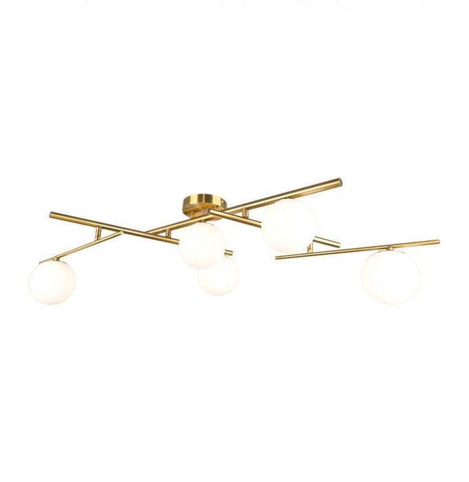 Modena - 5-light Semi- Flush Mount - Plated Brushed Brass | AC11975BR