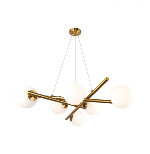 Modena - 6-light Chandelier - Plated Brushed Brass | AC11976BR