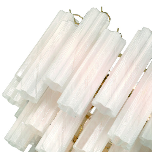 Sophia 11 Light Chandelier, Brass With Wispy Whitetronchi Style Glassware | AC12100WH