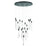 Celine 20 Light Integrated Led Chandelier, Brass With Laser Lined Glass Rods | AC12140BK