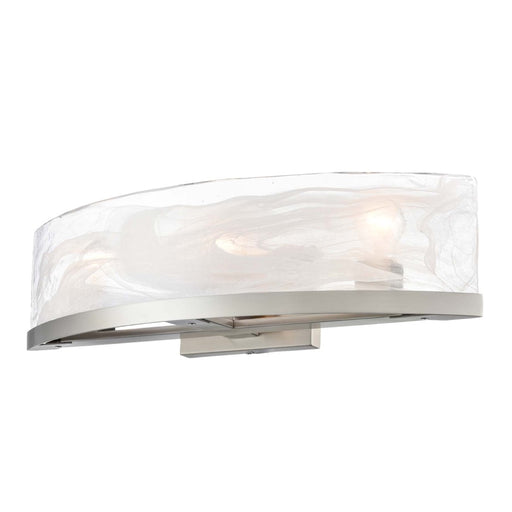 Skye 3 Light Bathroom Vanity, Brushed Nickel With Wispy White Murano Style Glass | AC12173BN