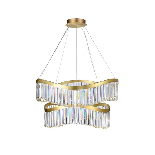 Jules Integrated Led Chandelier 31", Brass | AC12202BR