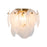 Lily 3 Light Semi Flush Mount, Brushed Brass With Wispy White Murano Style Glass | AC12216BR