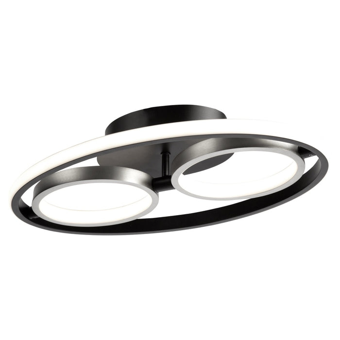 Gemini 18w Led Flush Mount Black And Nickel | AC6672NB