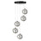 Rose 5 Light Led Chandelier Black | AC6735BK