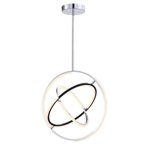 Artcraft Trilogy Collection Integrated LED 24 in. Pendant, Polished Nickel