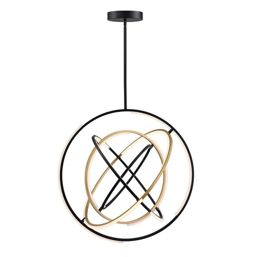 Artcraft Trilogy Collection Integrated LED 32 in. Pendant, Black and Gold