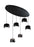 Artcraft Onyx Collection Integrated LED 6-Light Pendant, Black