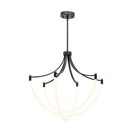 Artcraft Cascata Collection 3-Light Chandelier Black and Brushed Brass