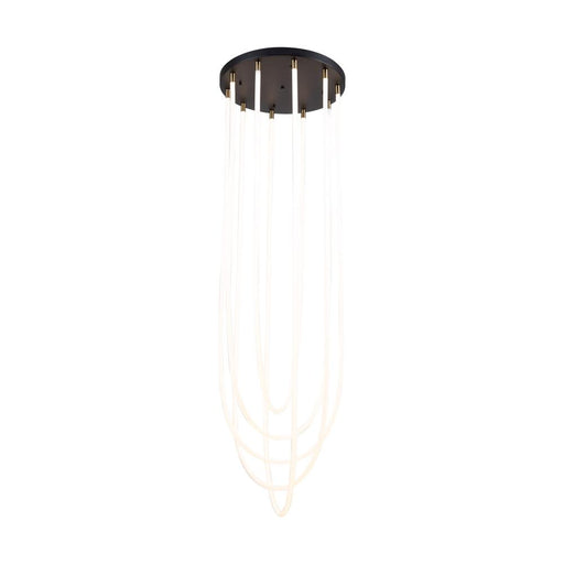 Artcraft Cascata Collection 5-Light Chandelier Black and Brushed Brass